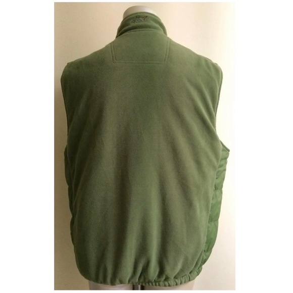 Greg Norman Small Petite Olive Zip Vest Jacket Coat Reversible Fleece Quilted SP - Picture 8 of 9